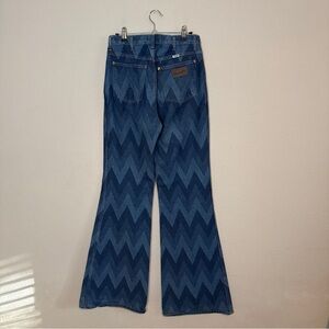 Wrangler Blue Chevron Flare Jeans